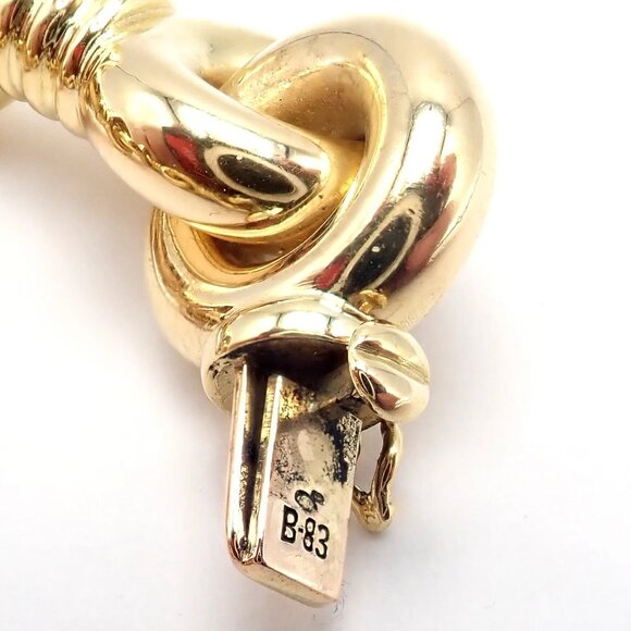 Vintage Estate Chunky 18k Yellow Gold Bracelet 8" 37g - Picture 4 of 10